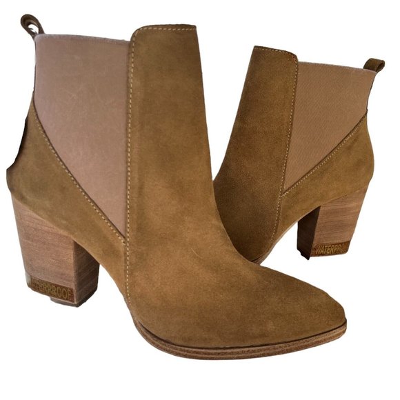 Blondo Reese Waterproof Ankle Boot Suede Leather Pointed Toe - Picture 1 of 7